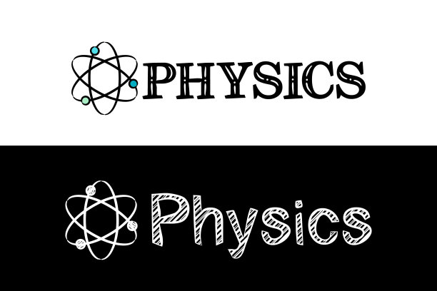 标志为物理学校科目，粉笔风格图片下载