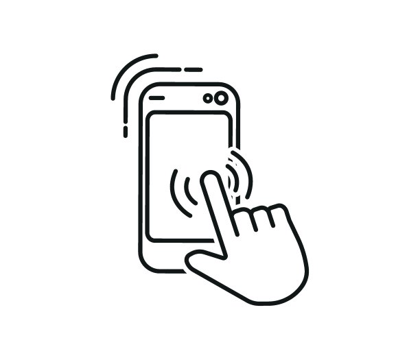 智能手机触摸屏图标。矢量图图片下载