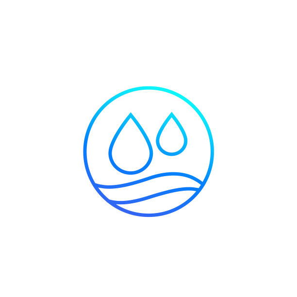 白色背景上的水线图标图片下载