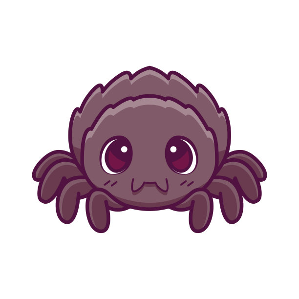孤立的蜘蛛卡通卡哇伊图片下载