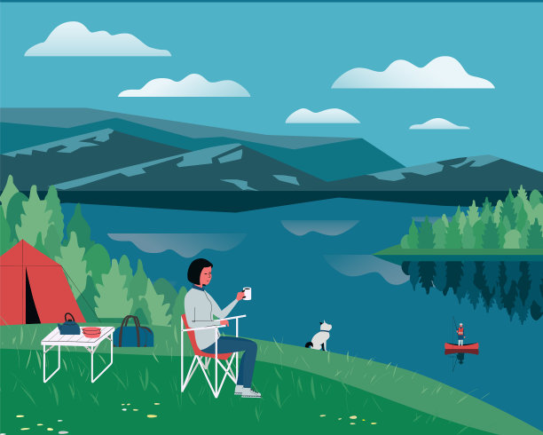 绿色山谷景观图片下载