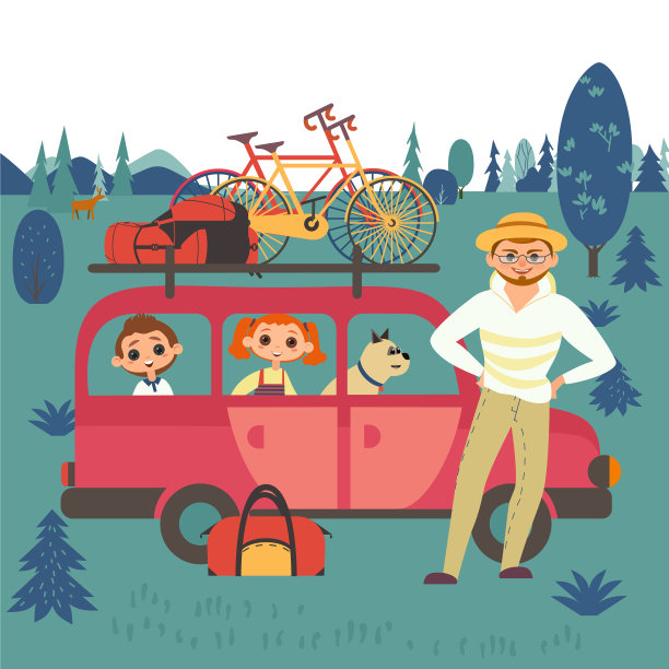 幸福的家庭旅行图片下载