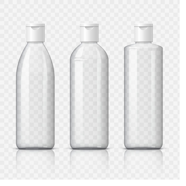 酷逼真的白色塑料瓶。图片下载