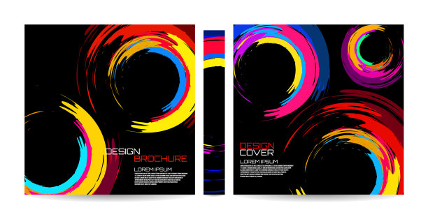 宣传册模板笔触丰富多彩图片下载