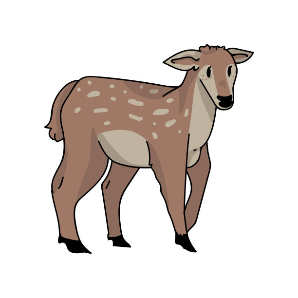 卡哇伊森林鹿鹿鹿图片下载