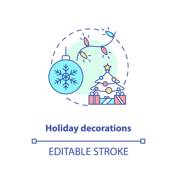 节日装饰概念图标图片下载