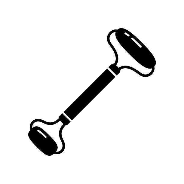 剪影面部按摩器，双头。轮廓图标图片下载