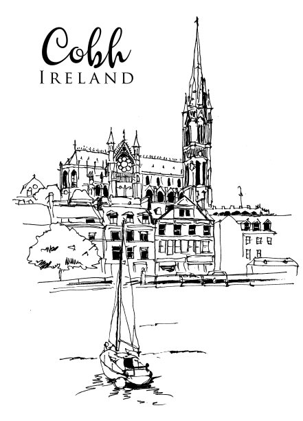 在爱尔兰画素描图片下载