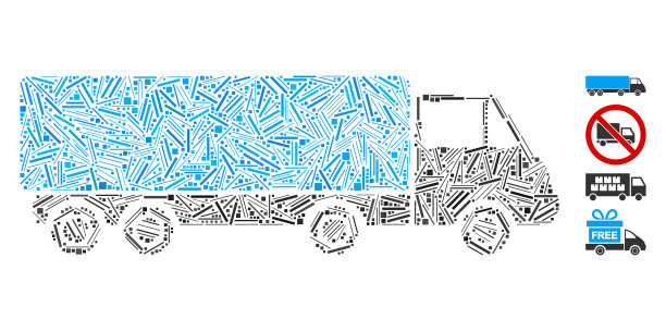 舱口货车图标拼贴图片下载