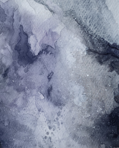 蓝色的冬季水彩背景白色与飞溅图片下载