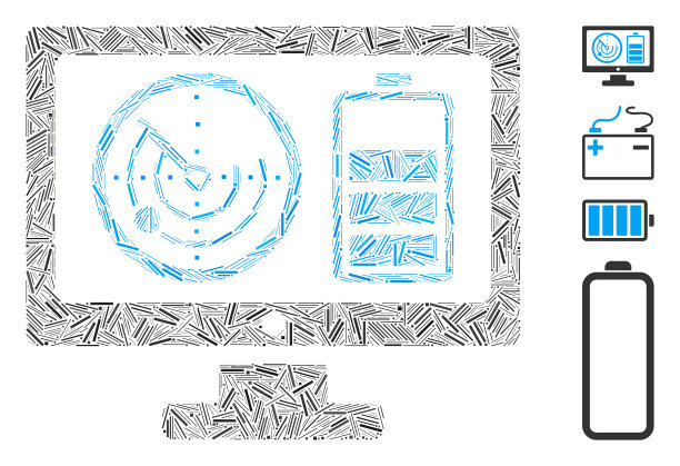 线路雷达电池控制监视器图标图片下载