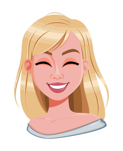 漂亮女人的面部表情，大笑图片下载