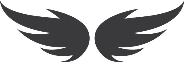 翼鸟标志模板图片下载