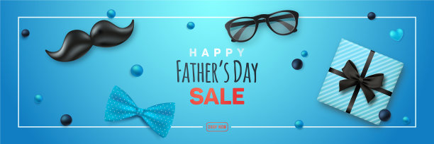 快乐的父亲节销售横幅复古黑色图片下载