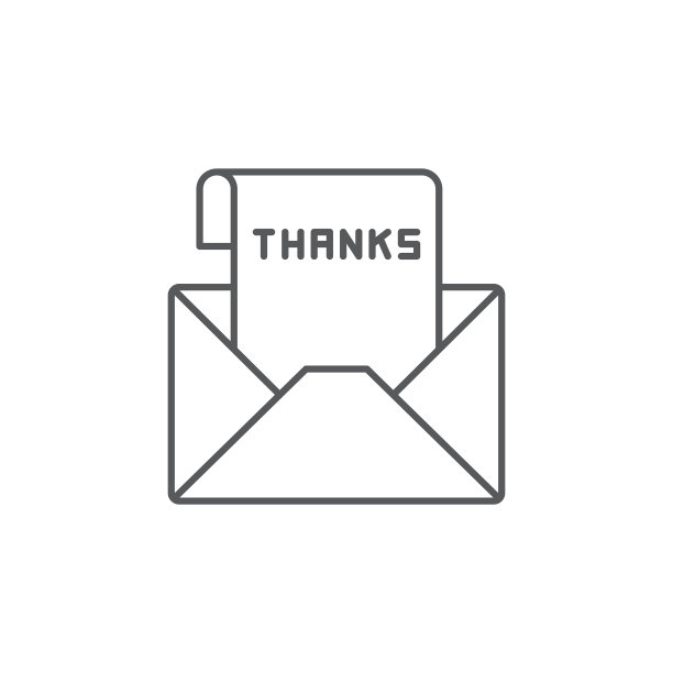 信封上有感谢信的图标符号图片下载