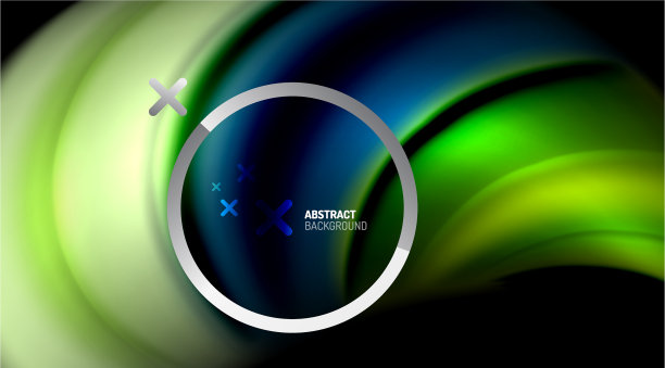 漩涡曲线模糊了彩色全息线图片下载