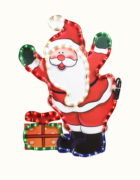 圣诞老人明亮的装饰孤立在白色的背景上图片下载