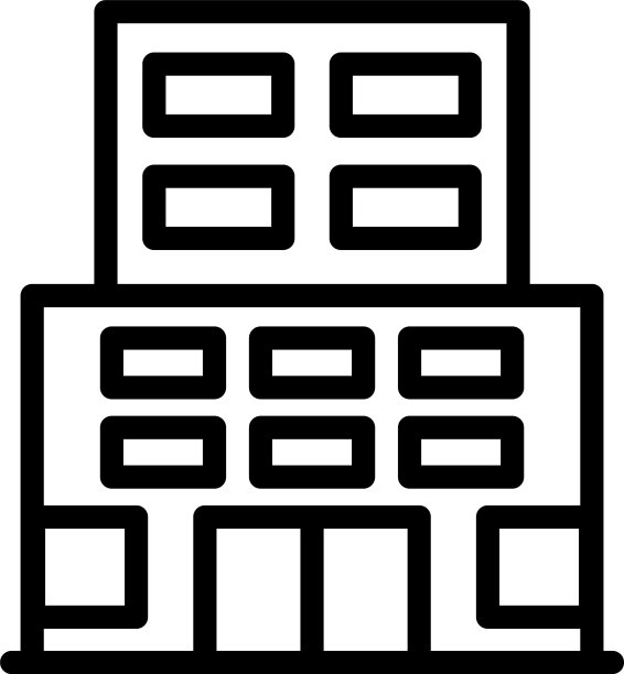 监狱建筑图标轮廓风格图片下载