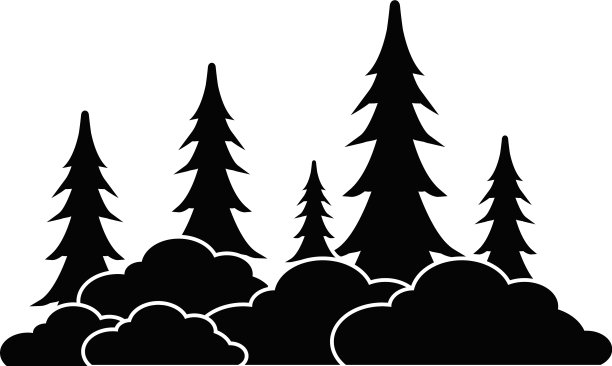 森林图形设计模板孤立图片下载