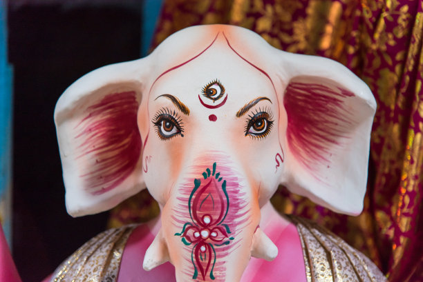 印度象神甘尼萨的神像图片下载