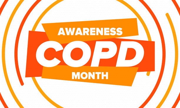 11月COPD宣传月。慢性阻塞性肺疾病。每年在美国庆祝。医疗保健和意识设计。海报、卡片、横幅和背景。向量图片下载