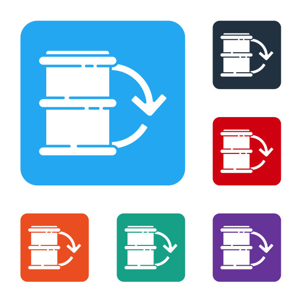 白色生态燃料桶图标隔离在白色图片下载