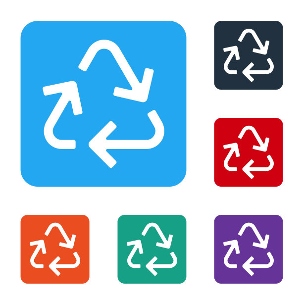 白色循环符号图标孤立在白色上图片下载