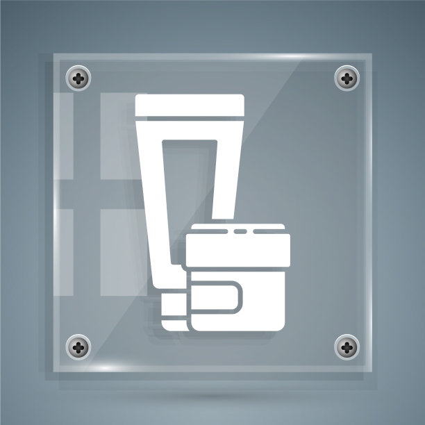 白色乳霜或洗液化妆品管图标孤立图片下载