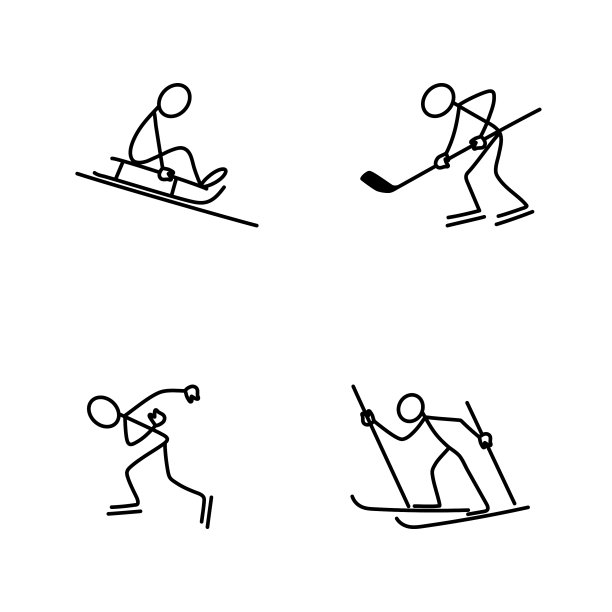 人们在做冬季运动图片下载