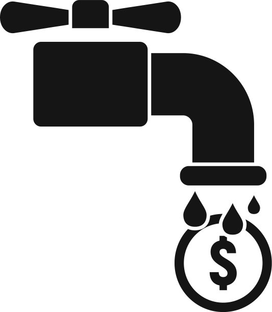 金钱水龙头图标简单风格图片下载