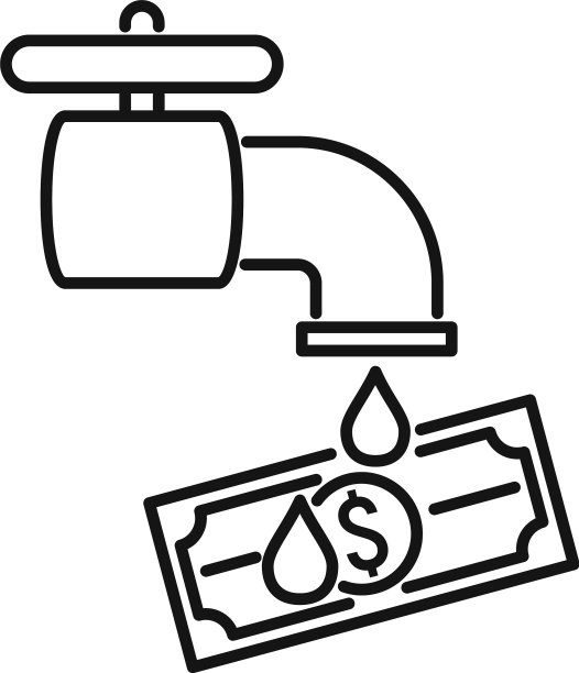 水龙头洗钱图标轮廓风格图片下载