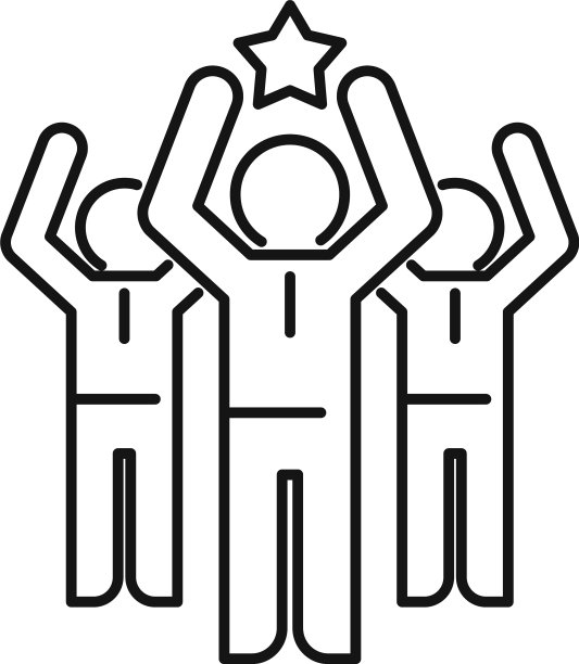 工作协作图标轮廓风格图片下载