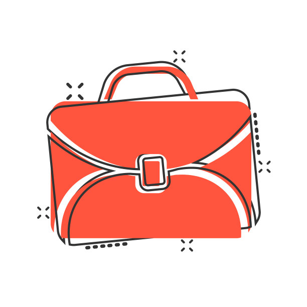 公文包图标在漫画风格的商人包图片下载