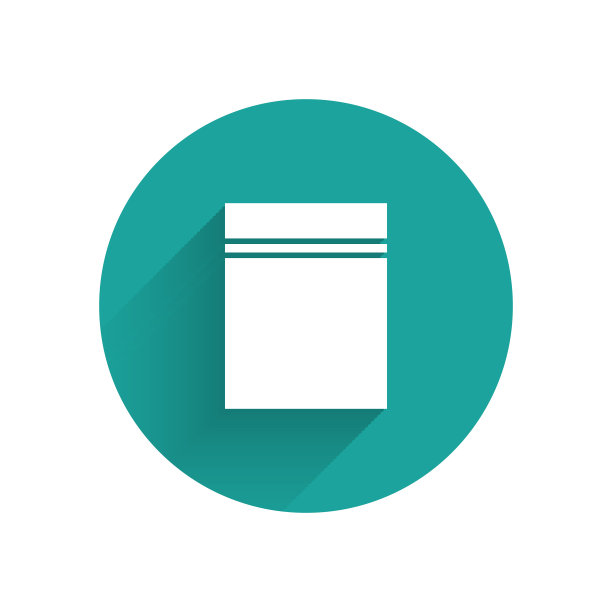 白色塑料袋与自封图标隔离图片下载