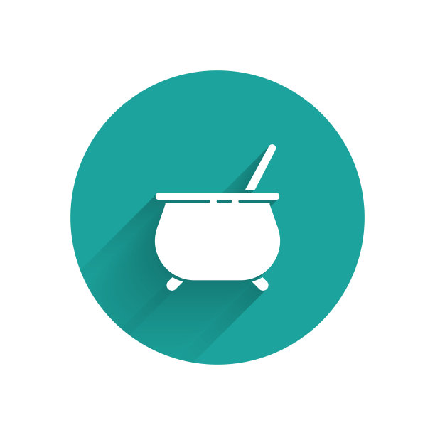 白色女巫坩埚icon孤立与长图片下载