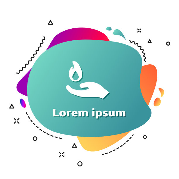 白色的手拿着一个火的图标孤立在白色图片下载