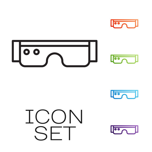 黑线智能眼镜安装在眼镜上图片下载