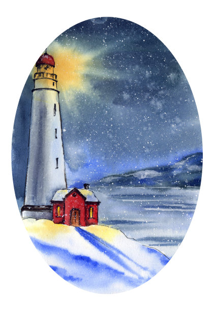 水彩的冬天图片下载