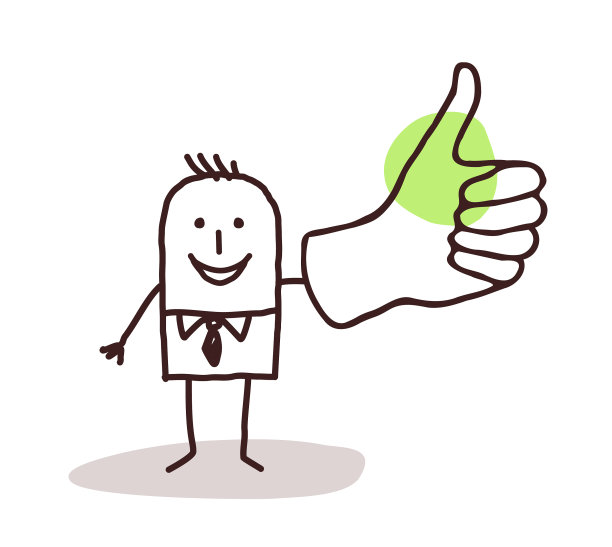 竖起大拇指的商人图片下载