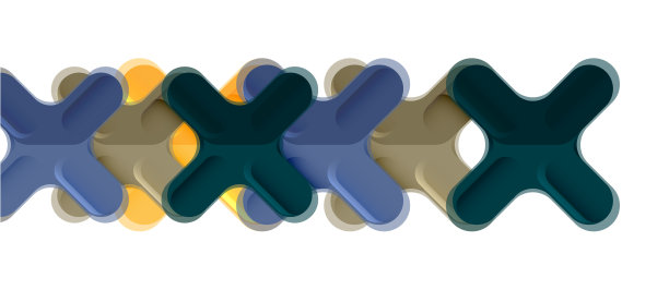 光滑的多色塑料风格交叉图片下载