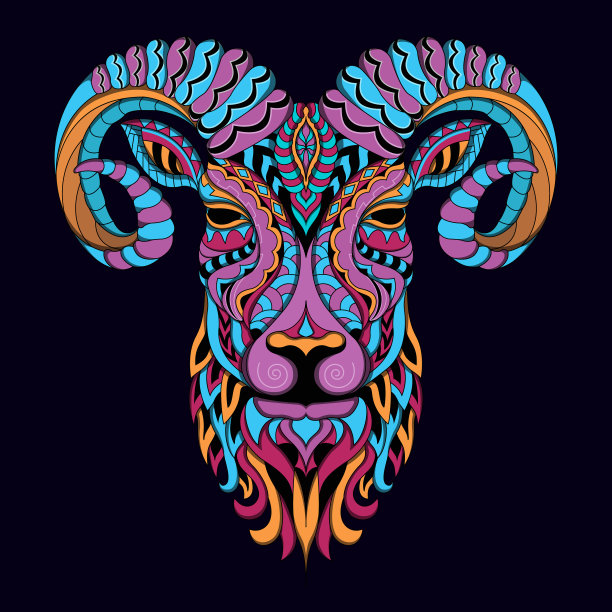 民族风格的山羊图片下载