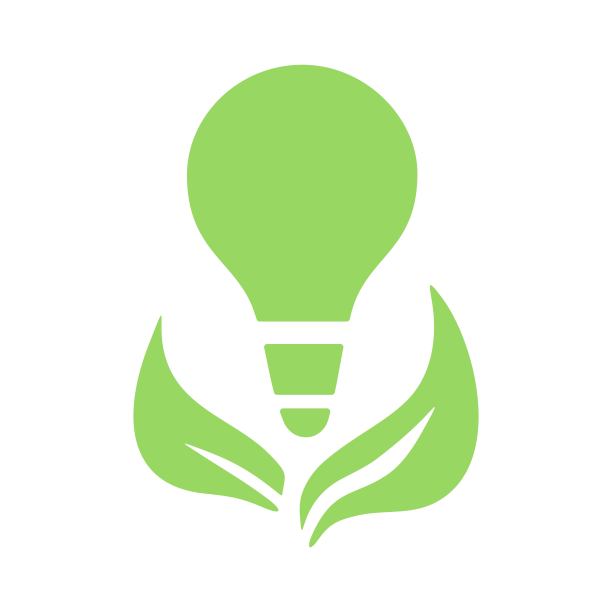 生态灯泡灯图标。绿色能源的概念。环保节能标志。图片下载