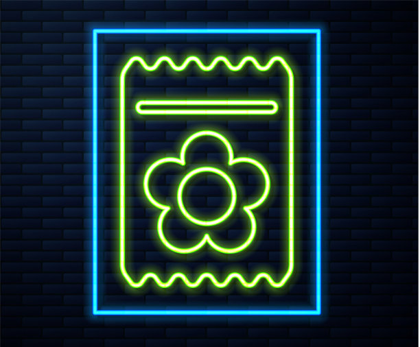 发光的霓虹线包满了特定的种子图片下载