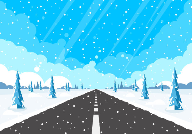 冬天的路1图片下载