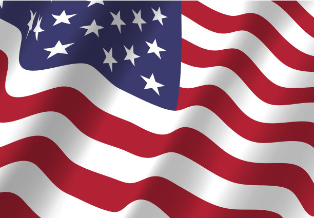 在风中飘扬的美国国旗图片下载