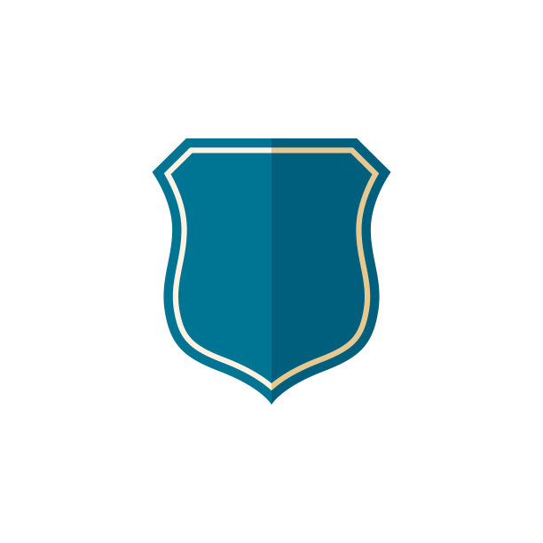 蓝盾简单的图标标志图片下载