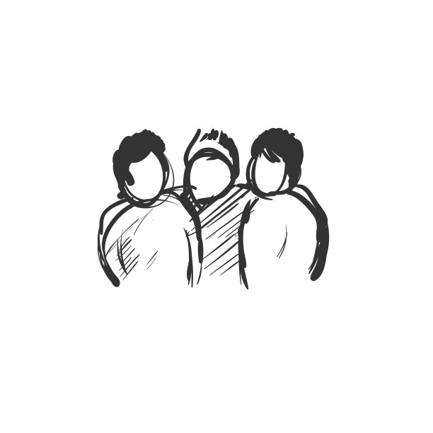 友好的公司线图标。孤立的矢量图图片下载