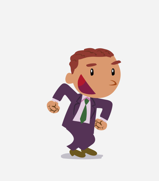 兴高采烈的商人卡通人物策划图片下载