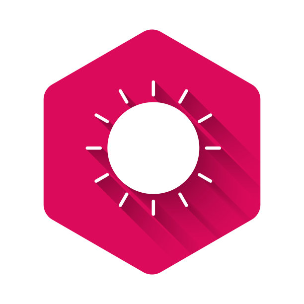 白色的太阳与夏日的长影隔绝图片下载