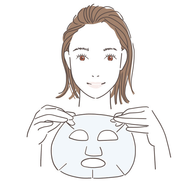 做面部护理的女人图片下载